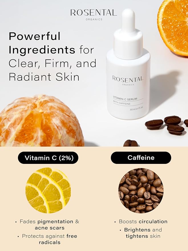 Organics Hydrating Facial Serum - 100% Vegan & Natural Cosmetics (30 ml, Vitamin C Serum)