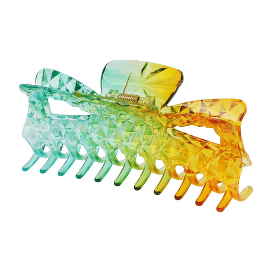 Jumbo Jaw Clip Extra Large Marbelized Hair Claw (Blue Yellow)