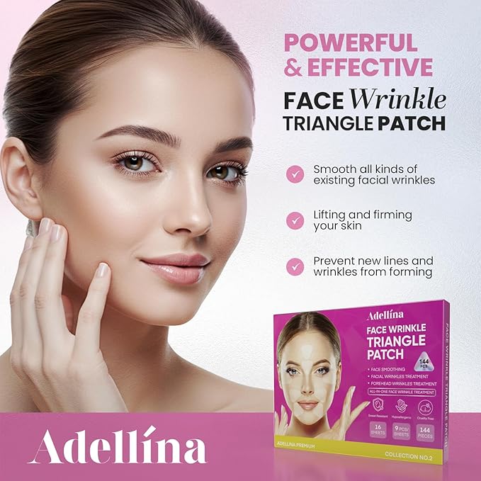 (BUNDLE) Facial and Forehead Wrinkle Patches: Face Wrinkle Treatment for Forehead, Smile Line, Under Eye- Anti Wrinkle Patches