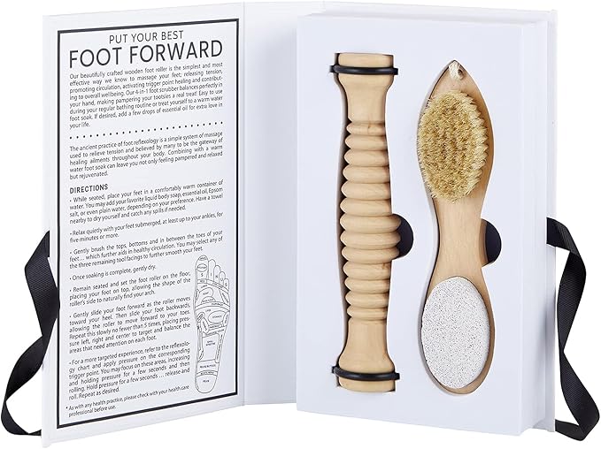 Santa Barbara Design Studio Body & Beauty Gift Set Pure Design Cardboard Book Gift Box, 2-Pieces, Best Foot Forward- Foot Care kit