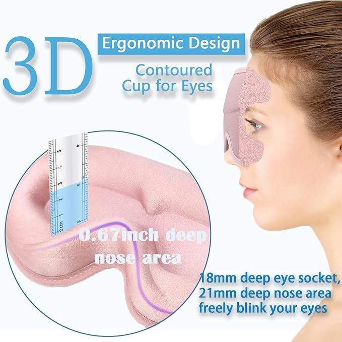 Eye Mask for Lash Extensions, Sleep Mask for Lash Extensions for Lashes Aftercare,Lash Extension Sleep Mask for Travel Yoga Nap, 3D Contoured Eye Mask