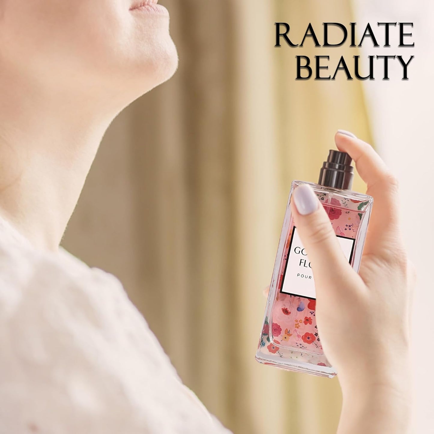 2PCS Gorgeous Flower Eau de Parfum for Women - 100ml Floral & Fruity Perfume with Lavender, Coconut, Vanilla & Pear, Long-Lasting Feminine Fragrance