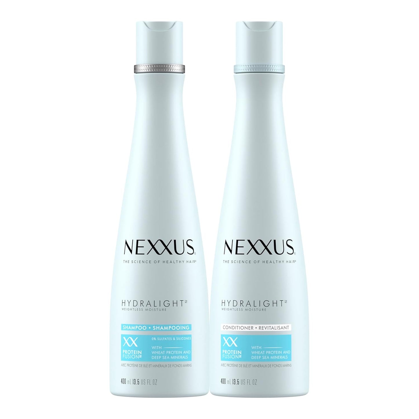 Nexxus Shampoo and Conditioner Hydra-Light 2 Count for Oily Hair Hair Care System Formulated With Proteinfusion Blend 13.5 oz