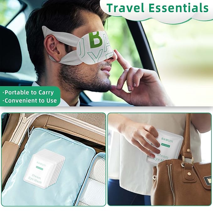 12 Packs Self Heating Eye Masks for Dry Eyes Mothers Day Gifts for Mom Disposable Heated Eye Mask Warm Compress Sleep Mask Stress Relief Travel Ready Relaxation Unscented