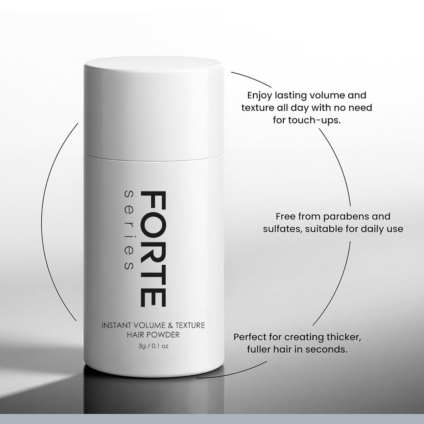 Hair Texture Powder by Forte Series, Volumizer for Fine Hair Volumizing Products for Men (0.1 oz)