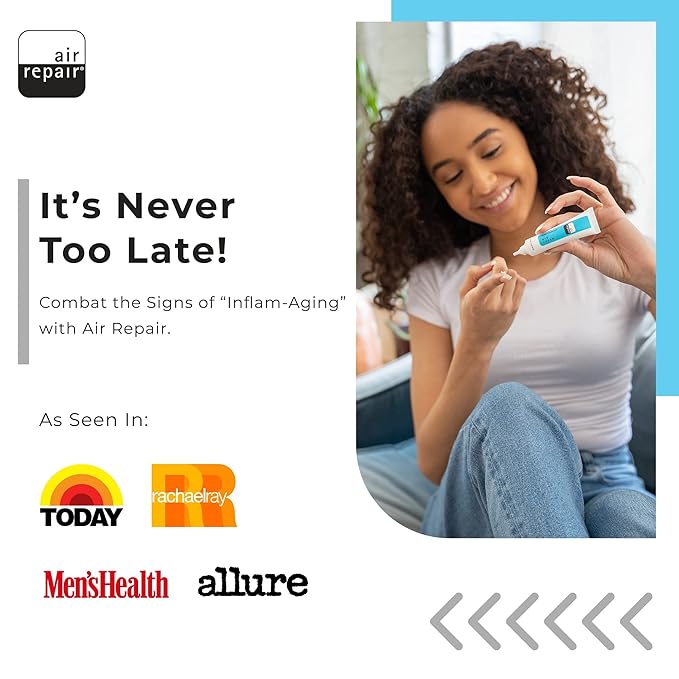 Air Repair Under Eye Cream for Wrinkles, Puffiness, Under Eye Bags, and Dark Circles with Ceramides + Vitamin C, Daily Anti Aging Eye Cream for Women and Men, Gentle, Clean Formula for all Skin Types