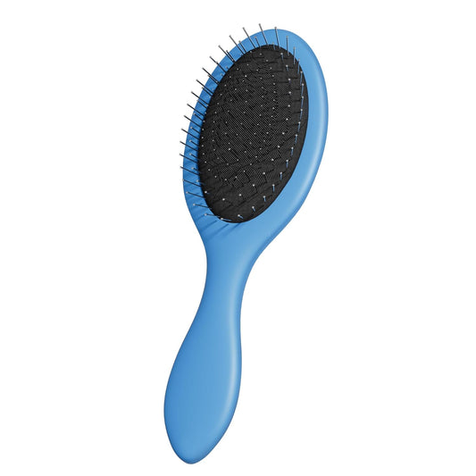 WeiLa Anti-Static Hair Brush Oval, Stainless-Steel Bristles Detangler for Wigs & Hair, ABS Handle (Sea, Regular)