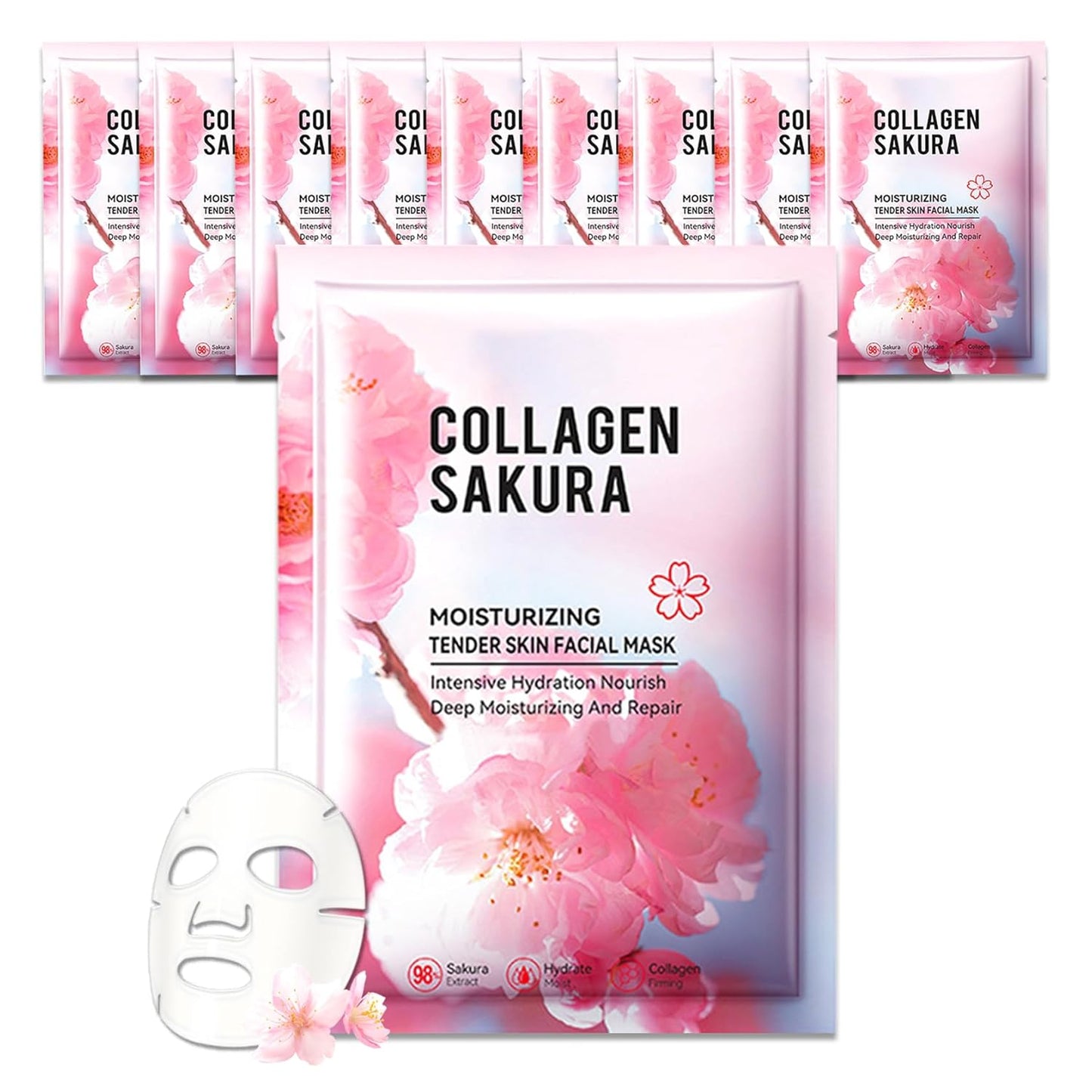 10PCS Hydrating Facial Sheet Mask,Moisturizing Face Masks Skincare Gift Set,Long Lasting Face Mask Skin Care & Facial Mask Kit for All Skin Types 23