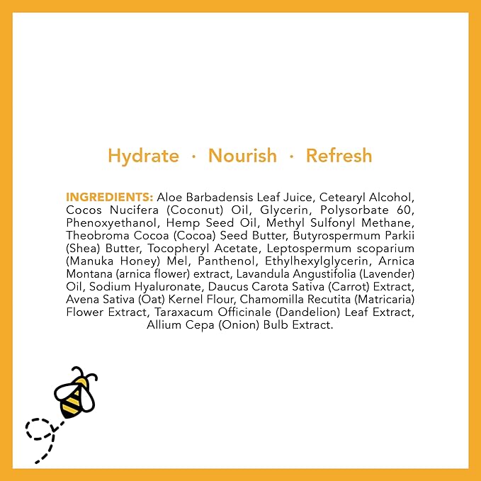 Super Natural Goods Manuka Honey Cream (4oz) – Hydrating Lotion for All Skin Types Suitable for Kids and Adults | Moisturizing Body Cream with Real Manuka Honey Aloe Vera Juice and Cocoa Butter