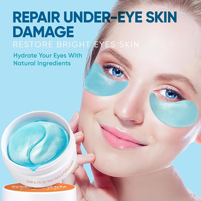 Under Eye Patches for Women: 30 Pairs of Hydrating Collagen Gel Eye Masks with Retinol & Hyaluronic Acid - Smooths Fine Lines & wrinkles/Delays Aging/Reduces Dark Circles & Eye Bags & Puffy Eyes