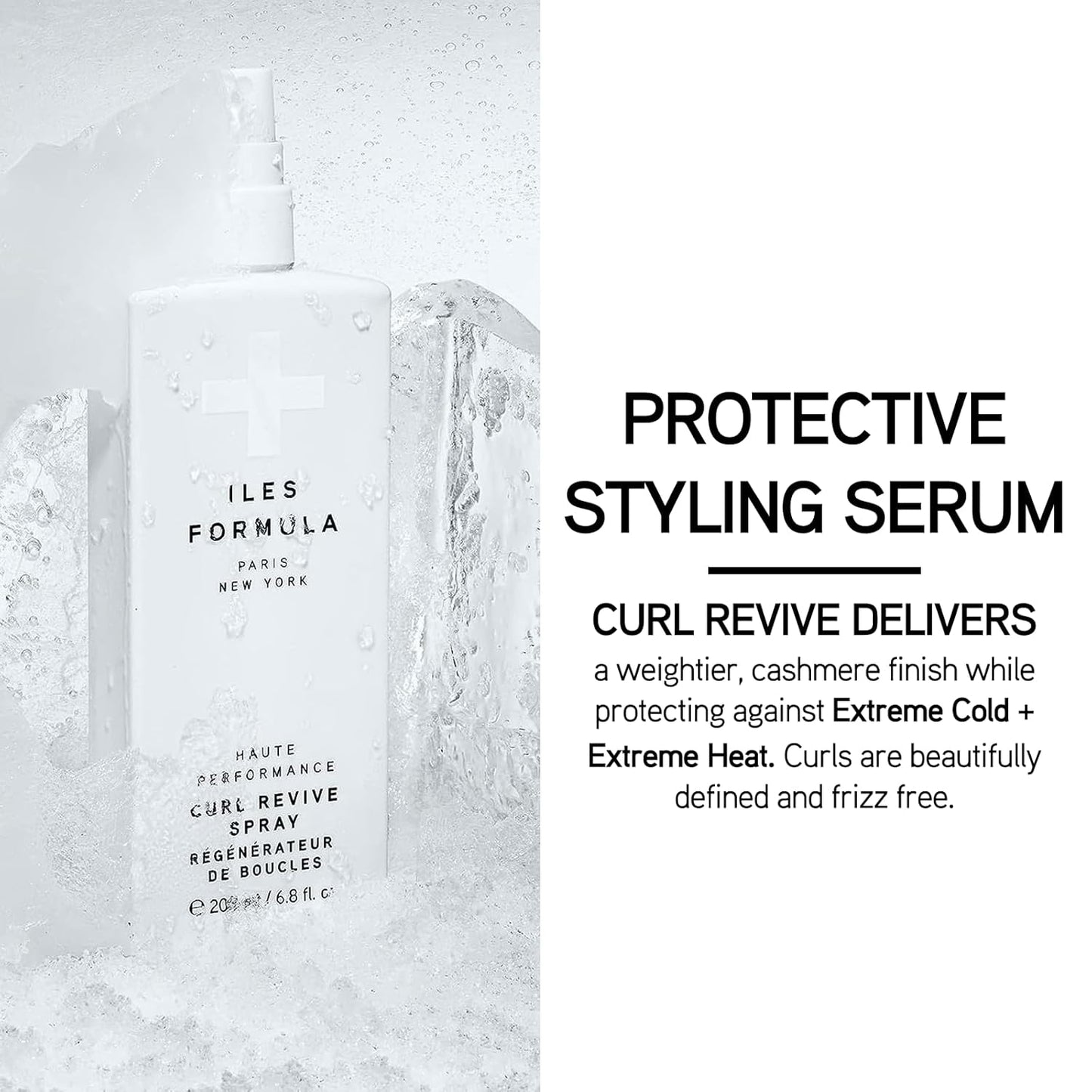 ILES FORMULA Curl Revive Spray – Leave-In Styling Serum, Defines Curls, Anti-Frizz & Anti-Humidity, Heat & Color Protection with Silk Extract, Macroloba Seed & Coconut Alkanes, 6.8 Fl Oz (200 ML)