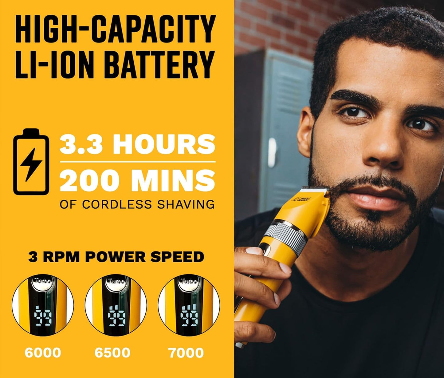 The Cut Buddy Clipper & Grooming Set, Cordless Hair & Beard Trimmer with Ceramic & Titanium Blades, 7 Guards, Waterproof, Beginner Kit