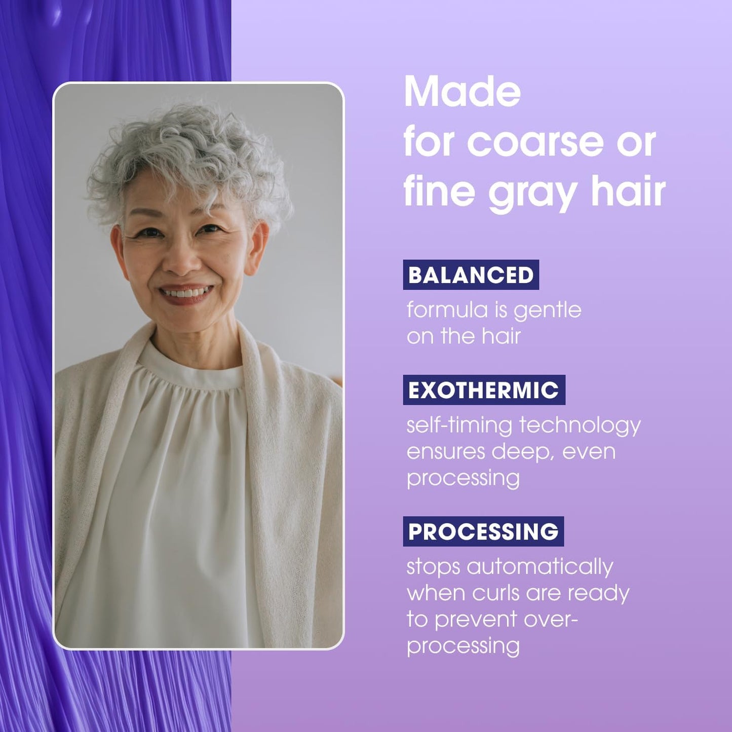 One 'n Only Shiny Silver Perm Kit - Self Heating Home Perms for Women with Argan Oil - Hair Treatment for Soft, Manageable Curls with Gray Hair (1 Box)