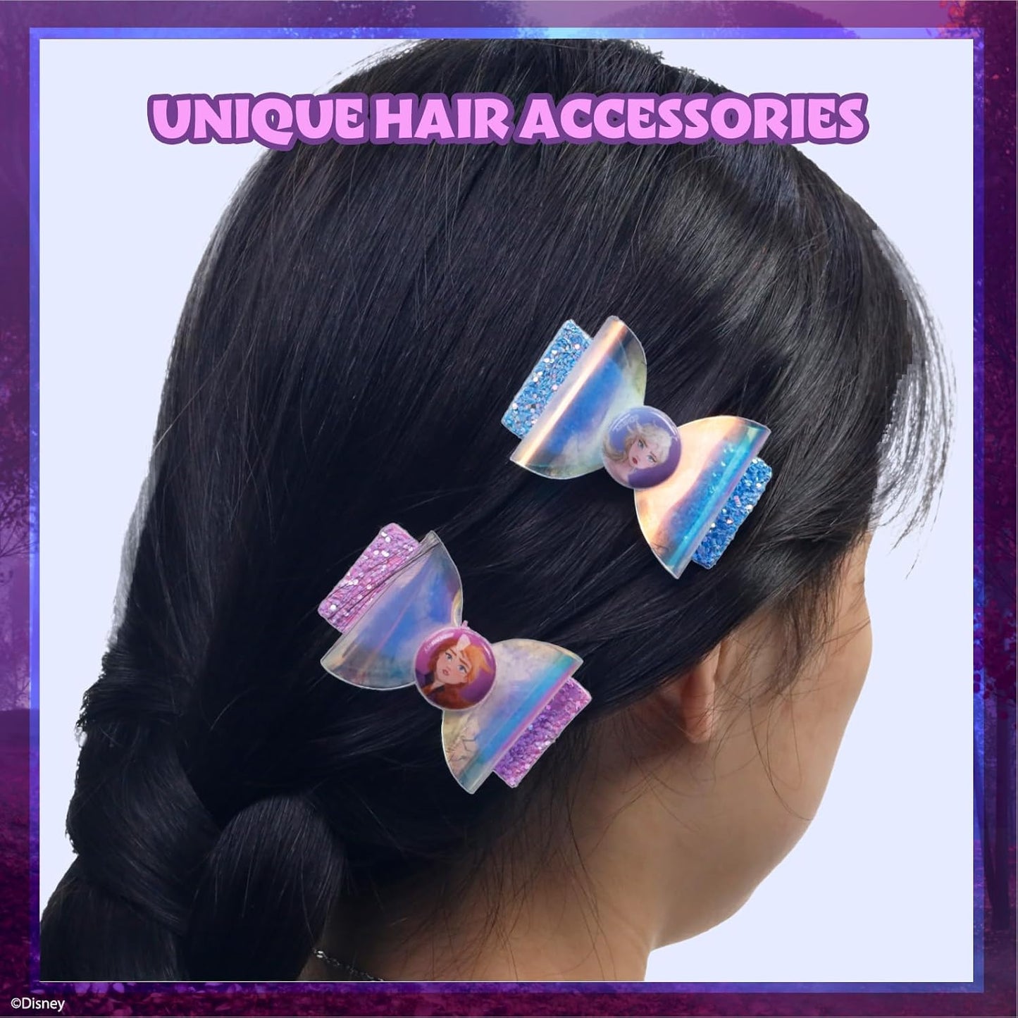 Disney Frozen Super Sparkly Cosmetic Beauty Makeup Set For Girls with Clips, Lip Gloss, Nail Stickers, Lip Balm, Nail Gems and Mirror For Parties, Sleepovers & Makeovers by Townley Girl ﻿