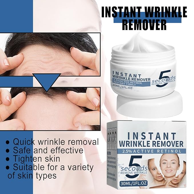 Anti-Aging Face Cream 5 Seconds Instant Retinol Anti-Wrinkle Cream 30g Wrinkle Removal Cream Skin Firming Lifting Moisturizing Facial Cream Remove Fine Line Skin Care,1Pack