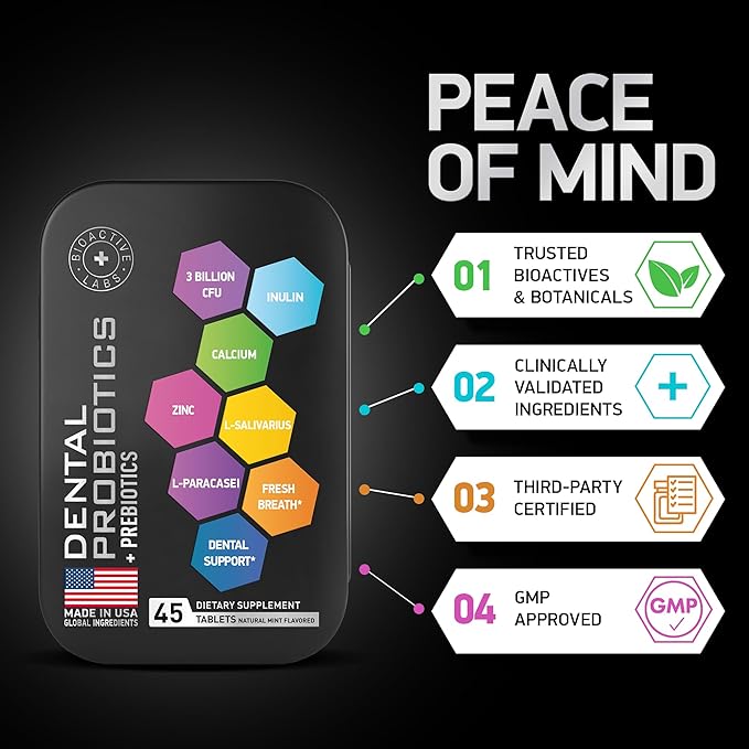 Dental Probiotic in a Travel Tin and Age Defense Collagen Matrix Beauty and Health Bundle