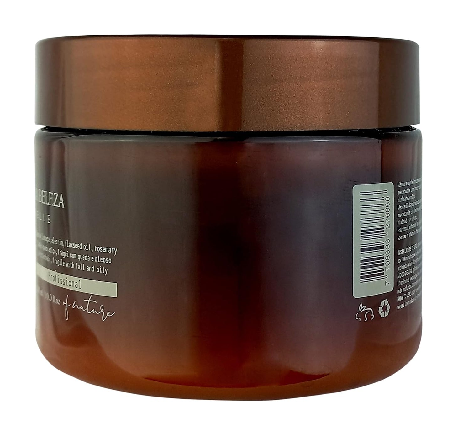 AMAZONICA BELEZA Hair Therapy Hair Mask, Removes Oiliness Hair Loss and Promotes Growth Shampoo, Profesional Anti-Caida y Anti-Oliocidad 10 Oz