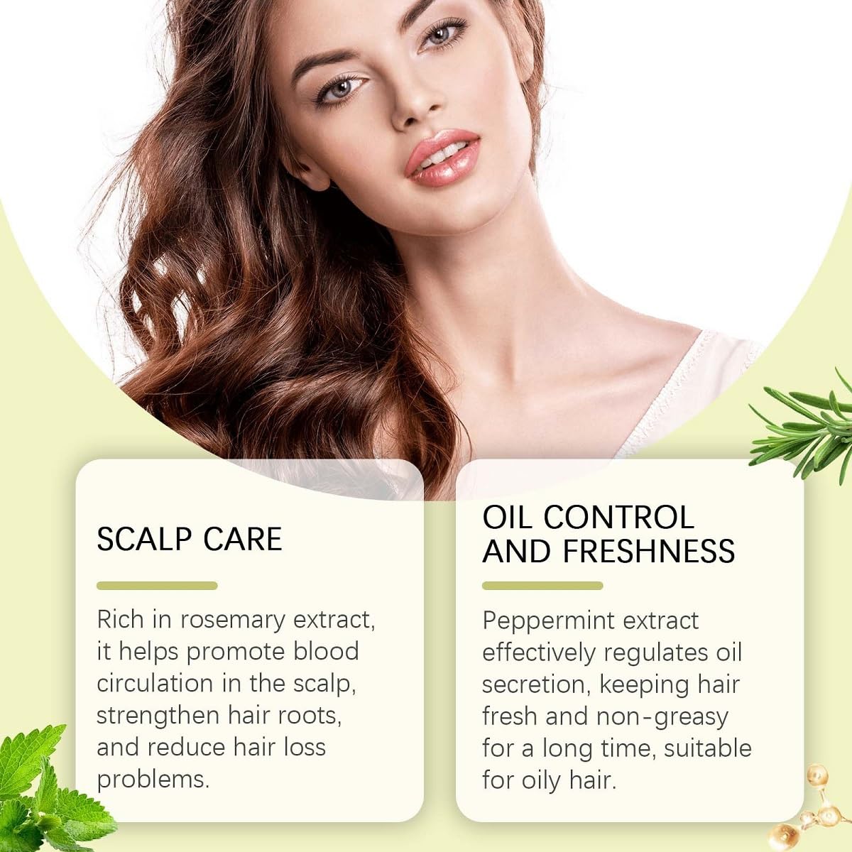 2 Pcs Rosemary Water Spray for Hair Growth, Nourishing Toughness Anti Hair Loss for Dry Damaged and Thin Hair.