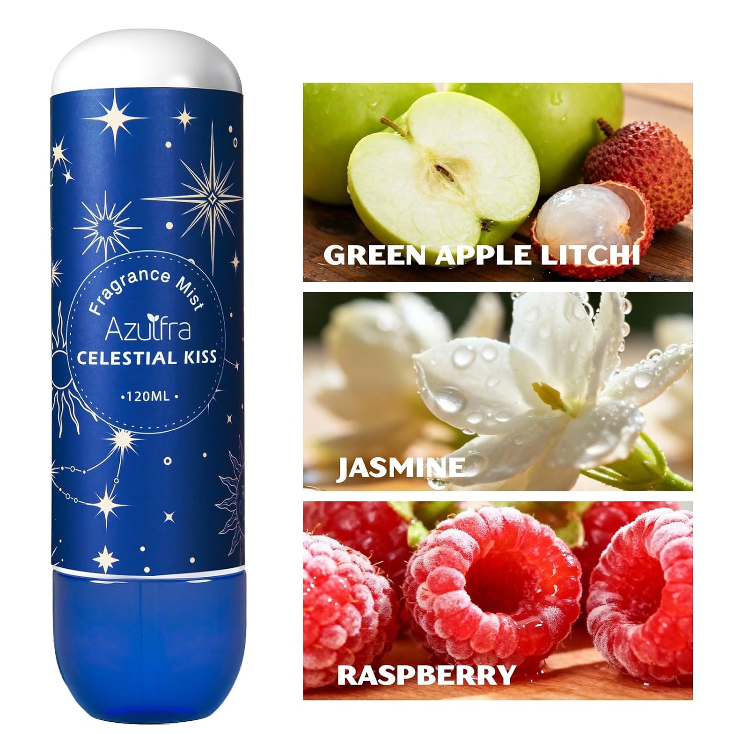 Body Spray for Wowen Celestial Kiss, Hair & Body Fragrance Mist, Notes of Jasmine, Raspberry, 4 fl.oz