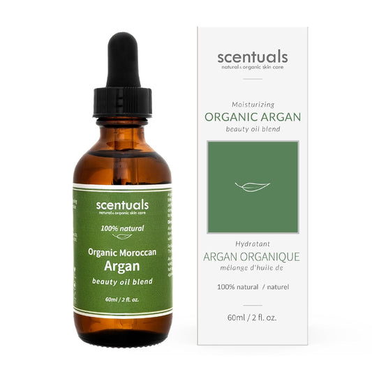 Scentuals Argan Beauty Oil Blend, All-in-One Skin, Hair & Nail Care, Pure Argan Oil Blend, Apricot Oil, Safflower Oil, Vitamin E Oil, Deep Hydration, Anti-Aging, Natural Skin Care,2 fl.oz | 60 ml