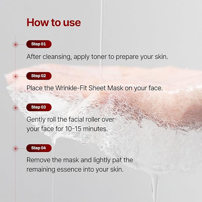 MEDITHERAPY Wrinkle fit Korean Mesh Sheet Masks (7EA), Collagen Mesh Sheet Mask for Glowing Skin, Daily Facial Mask, Hyaluronic acid Facial Mask, Korean Skincare