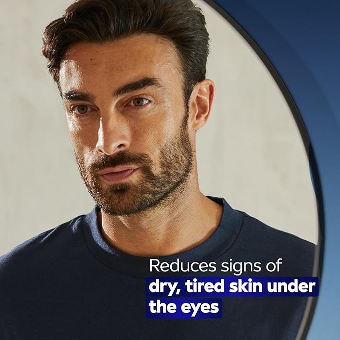 NIVEA Men Age Defense Eye Cream with Hyaluronic Acid, Skin Care Gifts for Dad, 24-Hour Hydrating Under Eye Cream for Men Helps Reduce Look of Crow's Feet, Fine Lines and Dark Circles, 0.5 Fl Oz Tube
