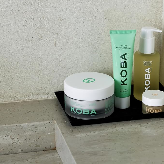 KOBA Safou Sorbet Cleansing Balm - Refreshing & Hydrating Cleansing Balm - For All Skin Types - Floral, Fresh, & Woody Fragrance - Vegan - Natural Ingredients - Safou Oil, Shea Butter, & Jojoba Oil