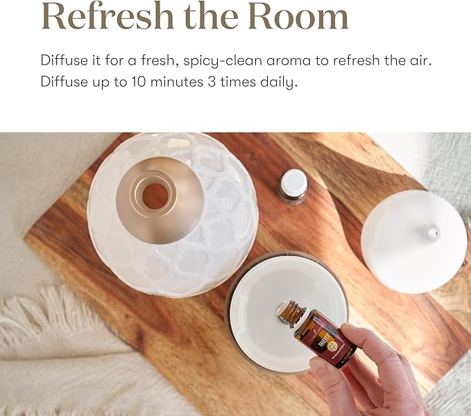 Young Living Thieves Essential Oil Blend | 5 ml | Lemon, Clove, Eucalyptus, Cinnamon Bark, Rosemary | Versatile for Diffusers, Topical Application, Freshening Spaces, Daily Wellness, and Home Care