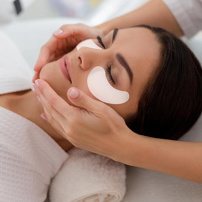 Joez Wonderful 1000pcs Disposable Eye Mask Paper Patches, Non Woven Eye Care Patches, Cotton Paper Facial Eye Pads Spa, DIY Clear Eye Mask Paper Beauty Sheets for Makeup Removal