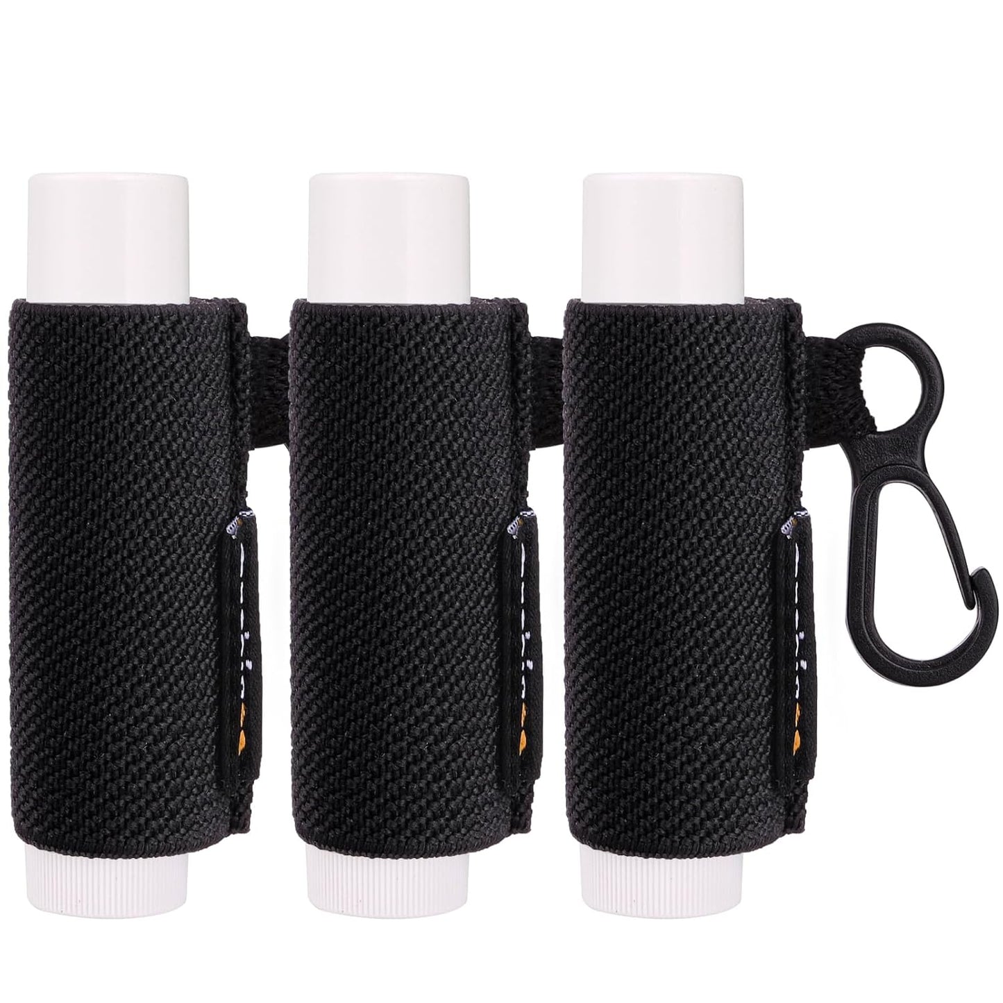 3PCS Lip Balm Holder Key chain Lip Gloss Holder Lipstick Holder Lip Balm Pouch Keychain Compatible with ChapStick Keychain, Burt's Bees- Christmas Stocking Stuffers