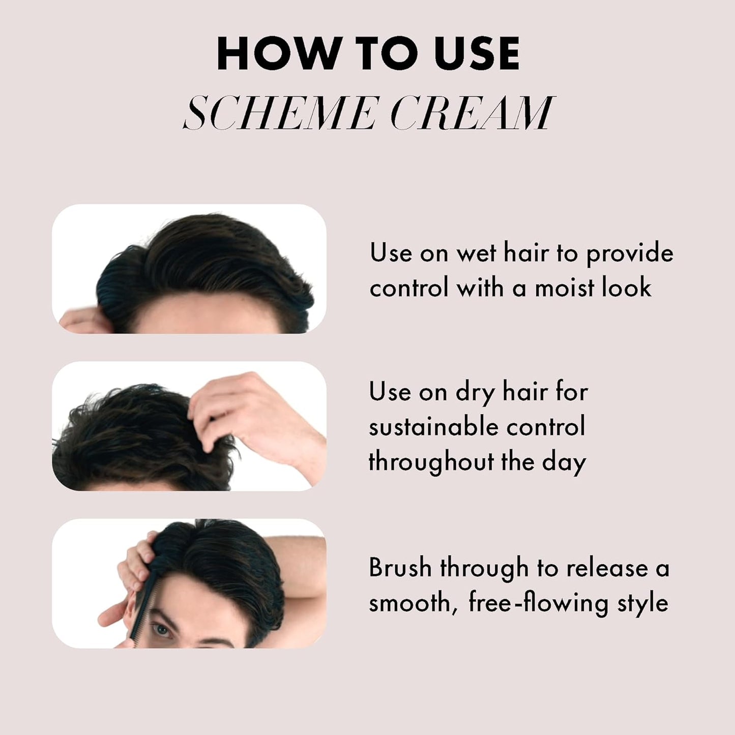 Hanz de Fuko Scheme Cream – Premium Men’s Hair Styling Cream for a Medium Hold, Natural Shine – Ideal Texture Product for All Hair Types, Provides Versatility on Wet or Dry Hair – 2 oz, Travel Size