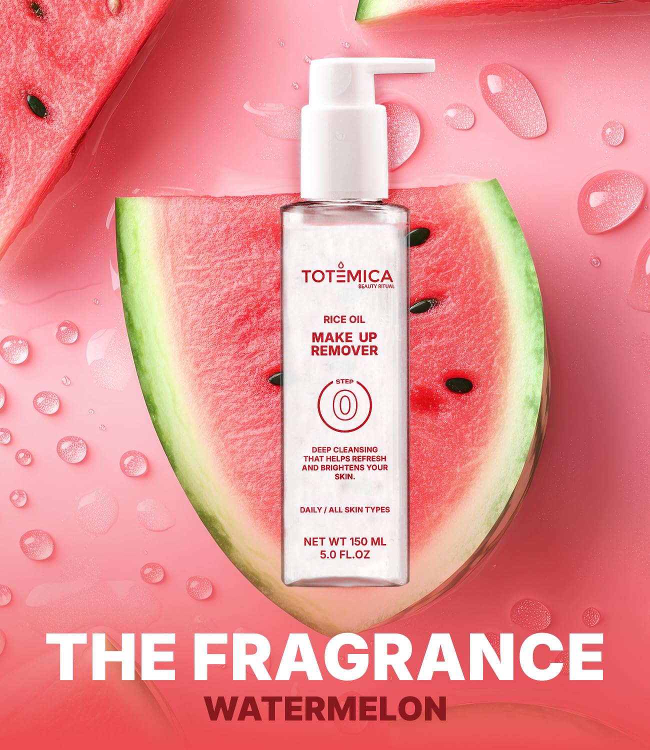 TOTÉMICA Make up Remover, Cleansing Oil with Rice Bran & Jojoba, Waterproof Mascara Remover, Gentle & Hydrating Facial Cleanser for All Skin Types, Desmaquillantes para la cara - 150ml