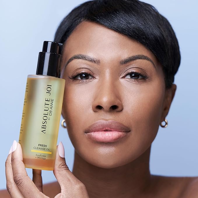 Sunflower & Moringa Fresh Cleanse Oil for Face - Makeup Remover and Double Cleansing Oil for All Skin Types | Unscented 200ml Bottle