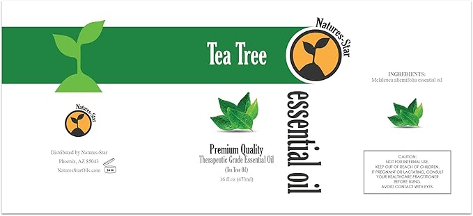 2 Pack 16oz Bulk Size Tea Tree Essential Oil - (32 Ounce Total) - Therapeutic Grade Essential Oil - 16 Fl Oz Tea Tree Oil Bottles - Bulk Tea Tree Oil - Bulk Essential Oils