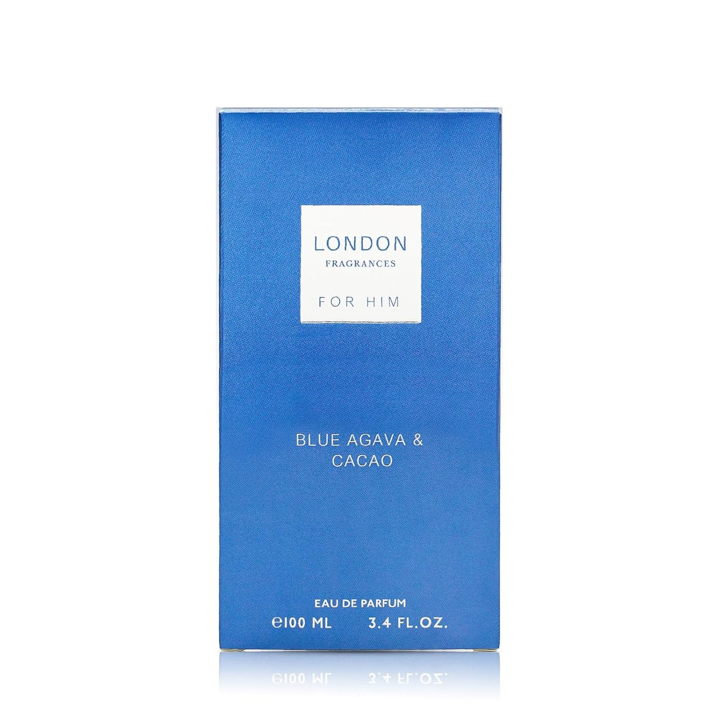 London Fragrances Blue Agava Cacao - Warm Spicy Scent Cologne for Men - Perfume for Men with Notes of Cacao and Rose - 3.4 oz EDP Spray