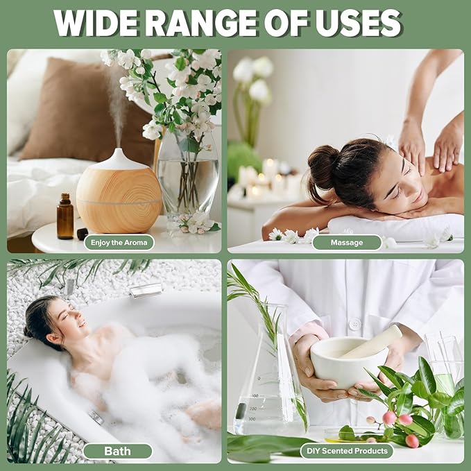 15PCS Essential Oils Set - 5ml/0.17fl.oz Premium Quality Essential Oils for Diffusers, DIY Soap Candle Making, Gifts for Families and Friends