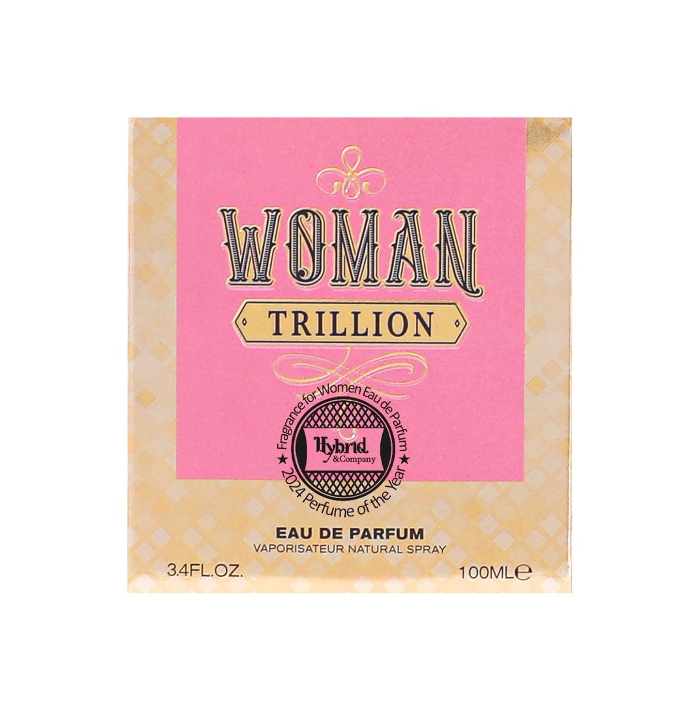Hybrid & Company Women Trillion Pink Eau De Parfum Vaporisateur Natural Spray 3.4 Fl Oz