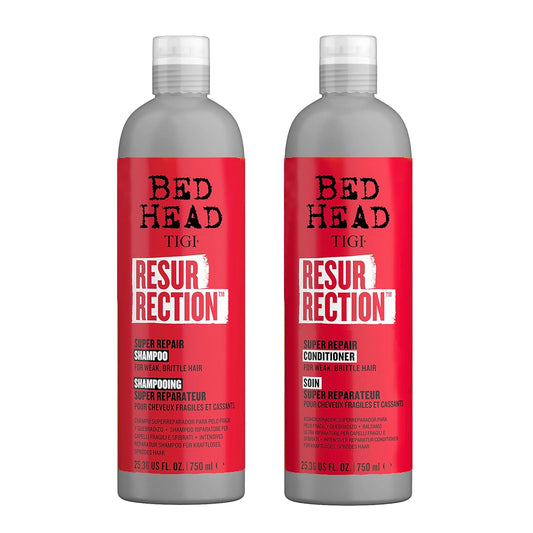 TIGI Bed Head Resurrection Hair Repair Shampoo and Conditioner Set for Dry and Damaged Hair, Maximum Strength with Resurrection Plant, 25.36 fl oz