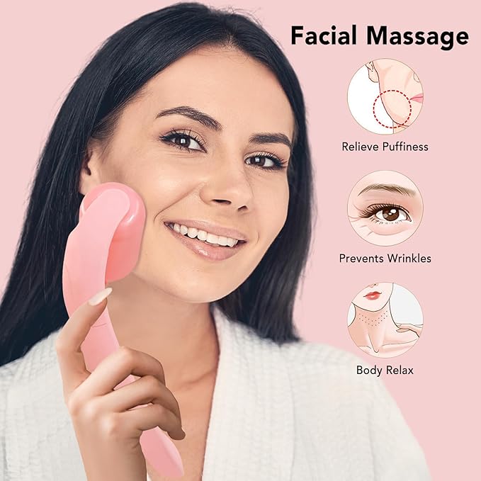 huefull Ice Roller for Face with 2 Rollers and Gua Sha Facial Tools, Face Roller for Self Care, Guasha Tool for Face, Puffiness Relief, Skin Care Gifts for Woman Men, Self Care Gifts