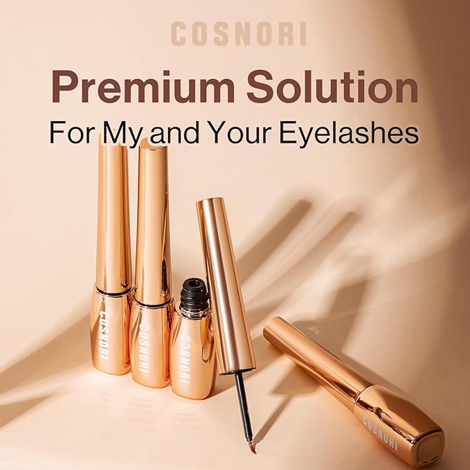 COSNORI Eyelash Serum 100 EX - Intensive Eyelash Care Serum – Slim Brush Type Hydration Booster– Irritation Free - Peptides, Silk Extract, Hyaluronic Acid, 0.2 fl.oz