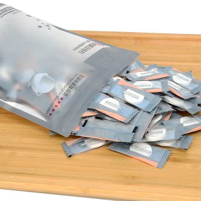 100PCS Compressed Facial Mask Disposable DIY Cosmetic Compressed Facial Mask Sheet Mask Paper Skin Care Wrapped Masks with Mask Bowl