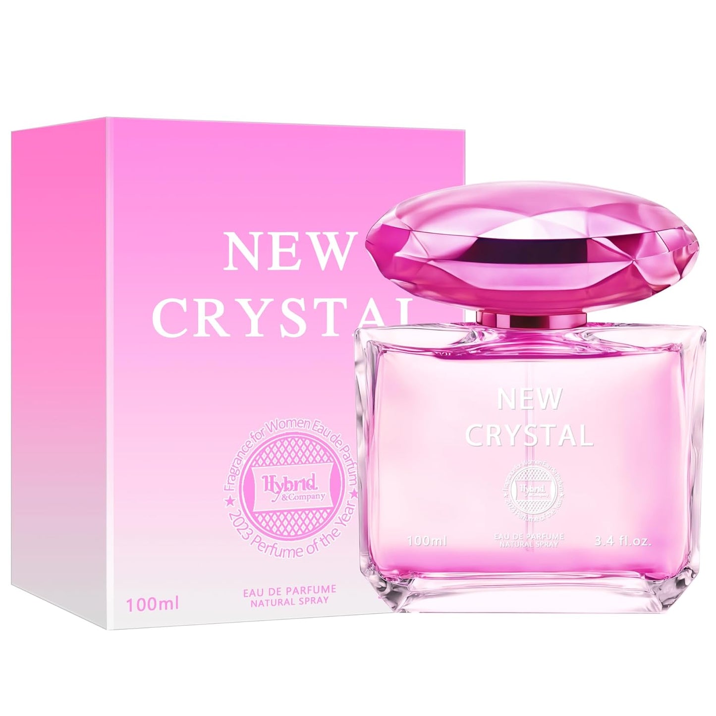 Hybrid & Company New Crystal For Women Eau De Parfume Pour Femme Natural Spray 3.4FL.OZ