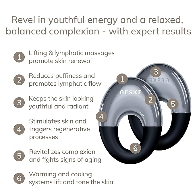 SmartAppGuided™ Cool & Warm Eye Massager | 7 in 1 | Multifunctional Massager | Eyes & Face | Battery-free Cooling & Warming | Firms, Relaxes & De-Puffs Skin | Ring-shaped Design for Easy Grip