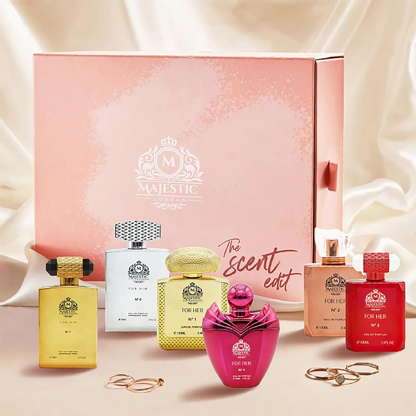 Majestic For Her No3 - Womens Fragrance - Woody Amber Warm Spicy Perfume for Women - Notes of Bergamot and Saffron - 3.4 oz EDP Spray