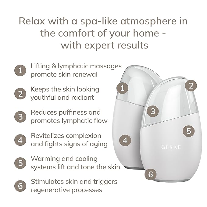 SmartAppGuided™ Cool & Warm Eye & Face Massager | 7 in 1 | Multi Massager | Face & Neck | Battery-free Cooling & Warming | Firms, Relaxes & De-Puffs Skin | Eye-Nose Area Targeted Design