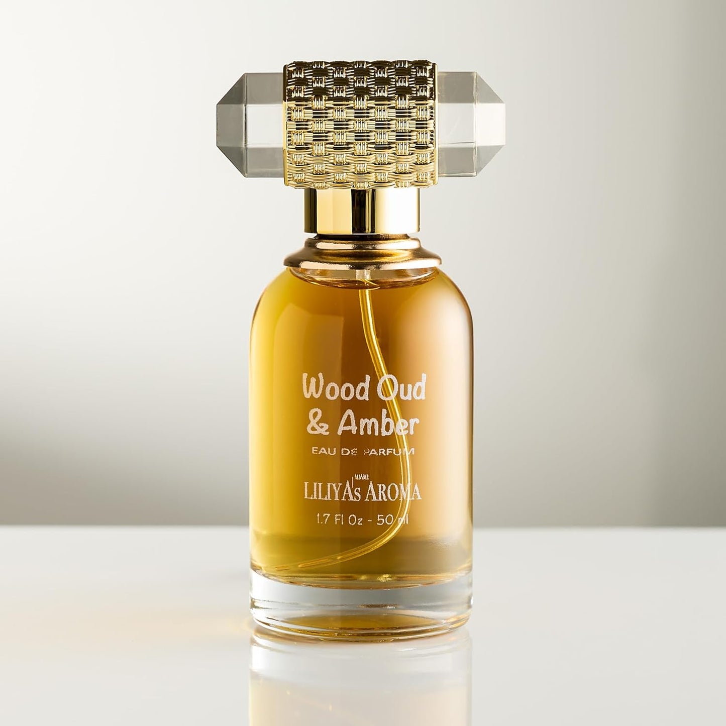 Liliya's Aroma Wood Oud & Amber Eau de Parfum – Unisex Woody‑Amber Fragrance, Notes of Cinnamon, Rosewood & Vanilla – 1.7 fl oz