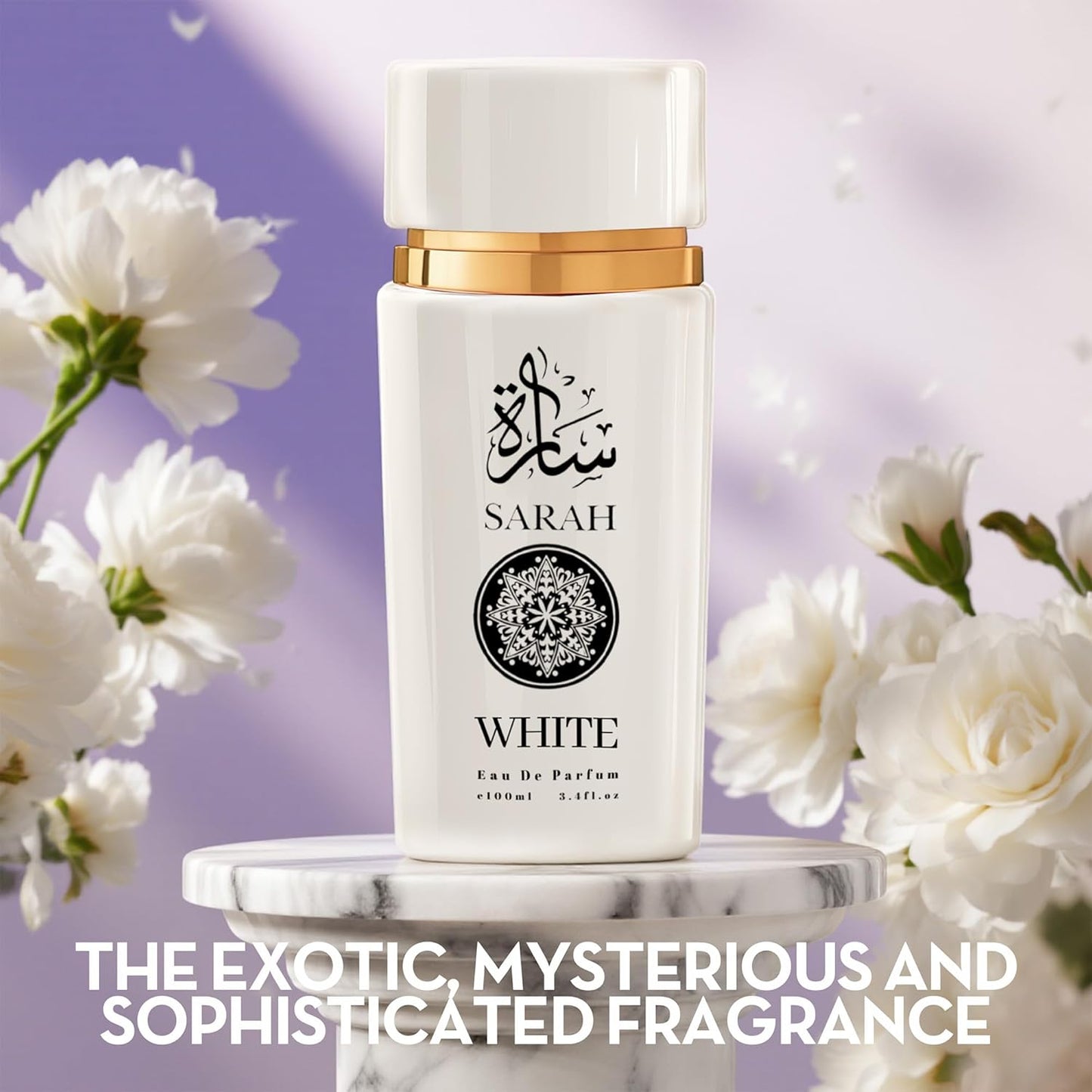Sarah White Eau de Parfum for Women - 100ml Floral & Fruity Perfume with Lavender, Coconut, Vanilla & Pear, Long-Lasting Feminine Fragrance