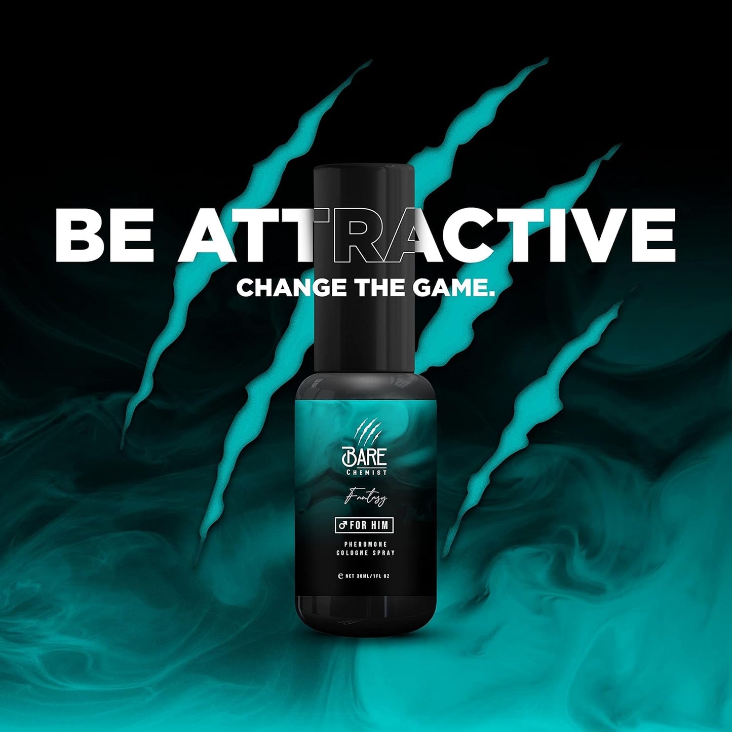 Fantasy Pheromone Cologne for Him - [Long Lasting Formula] Pheromone Perfume Cologne for Men 1oz. - Blackcurrant, Pinapple, Bergamot