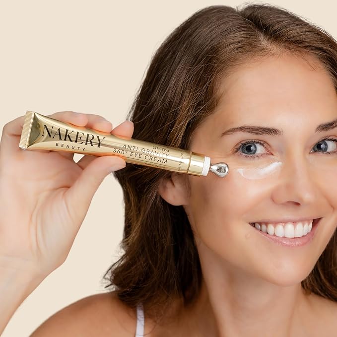Nakery Lift-Tox Eye Cream for Puffiness and Bags Under Eyes - Anti Aging Eye Cream for Women - Lifting & Depuffing Eye Cream with Hyaluronic Acid - Nourishing Eye Cream for Wrinkles & Dark Circles