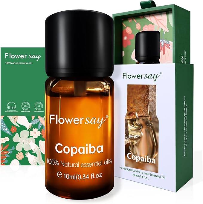 Copaiba Essential Oil 0.34Oz - 100% Pure Natural MAX Undiluted Premium Therapeutic Grade Essential Oils for Diffuser/Skin Care/Massage/Hair/Toenails